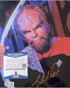 Michael Dorn Star Trek 8x10 w/Beckett COA