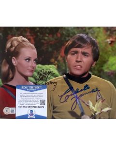 Walter Koenig & Celeste Yarnall RIP Star Trek 8x10 w/Beckett COA 