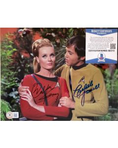Walter Koenig & Celeste Yarnall RIP Star Trek 8x10 w/Beckett COA #2