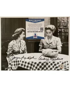 Joyce Randolph & Audrey Meadows The Honey Mooners 8x10 w/Beckett COA 