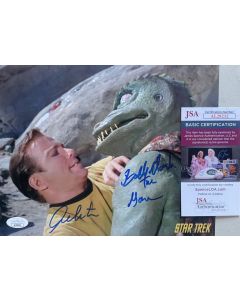 William Shatner & Bobby Clark Star Trek Signed 8X10 Photo w/ JSA COA