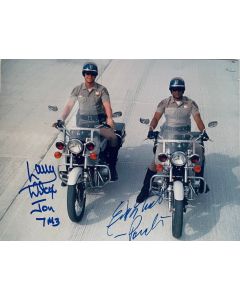 CHIPs Larry Wilcox & Erik Estrada 8x10 signed photo 3