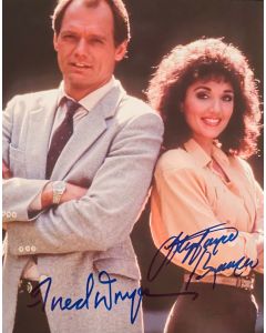 Fred Dryer & Stepfanie Kramer Hunter Original Autographed 8X10 Photo #8