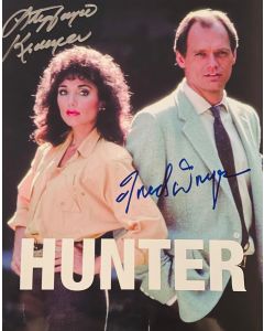 Fred Dryer & Stepfanie Kramer Hunter Original Autographed 8X10 Photo #9