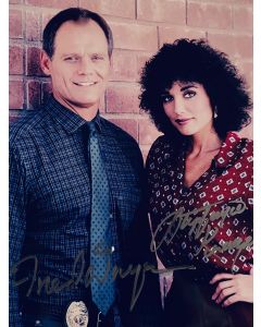 Fred Dryer & Stepfanie Kramer Hunter Original Autographed 8X10 Photo #10