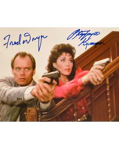 Fred Dryer & Stepfanie Kramer Hunter Original Autographed 8X10 Photo #12