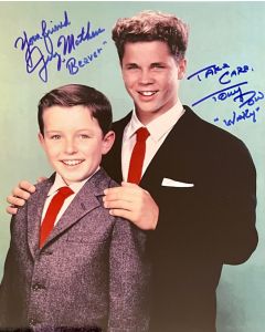 Jerry Mathers & Tony Dow Leave it to Beaver signed 8X10 #32