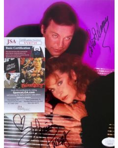 Hart to Hart Stefanie Powers & Robert Wagner signed 8x10 w/JSA COA