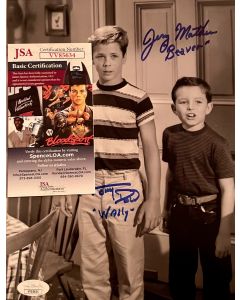 Leave It to Beaver Tony Dow & Jerry Mathers w/JSA COA 10