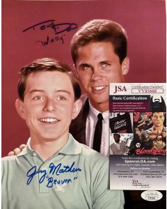 Leave It to Beaver Tony Dow & Jerry Mathers w/JSA COA 11