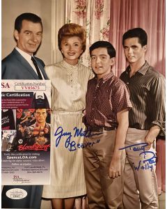 Leave It to Beaver Tony Dow & Jerry Mathers w/JSA COA15