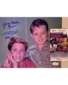 Leave It to Beaver Tony Dow & Jerry Mathers w/JSA COA18