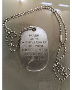MASH 30th Anniversary screening promo dog tag/chain