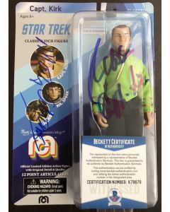 Star Trek Captain Kirk Mego 8 inch Limited Edition Action Figure signed by William Shatner and Marty Abrams w/Beckett COA