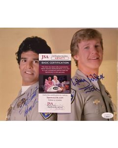 Erik Estrada & Larry Wilcox CHiPs Original Signed 8x10 Photo w/JSA COA