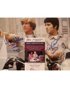 Erik Estrada & Larry Wilcox CHiPs Original Signed 8x10 Photo w/JSA COA #3