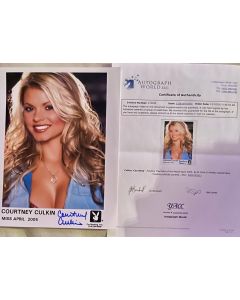 COURTNEY CULKIN APRIL 2005 PLAYMATE Original Autographed 8X10 photo