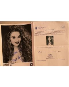 NICOLE WOOD APRIL 1993 PLAYMATE Original Autographed 8X10 photo