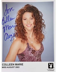 COLLEEN MARIE AUGUST 2003 PLAYMATE Original Autographed 8X10 photo