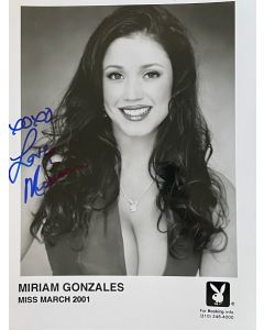 MIRIAM GONZALES MARCH 2001 PLAYMATE Original Autographed 8X10 photo
