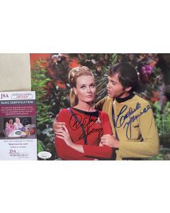 Walter Koenig & Celeste Yarnall RIP STAR TREK signed in person 8x10 w/JSA COA