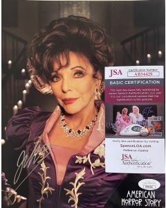Joan Collins American Horror Story Original 8X10 signed Photo w/JSA COA #5