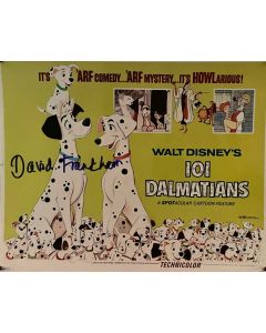 David Frankham Disney 101 Dalmatians Original autographed 8X10 #15