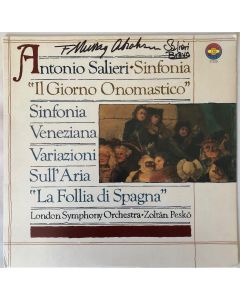 Salieri: Orchestral Works LP Cover signed by F. Murray Abraham