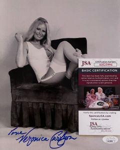 Veronica Carlson HAMMER, DRACULA Signed 8x10 Photo w/JSA COA #2