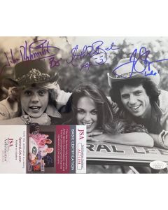 Dukes of Hazzard cast of original 3 signed 8X10 photo w/JSA COA #2