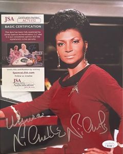 Nichelle Nichols Uhura Star Trek Original Autographed 8X10 photo w/JSA COA 29