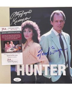 Fred Dryer & Stepfanie Kramer Hunter signed 8X10 photo w/ JSA COA