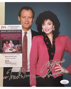 Fred Dryer & Stepfanie Kramer Hunter signed 8X10 photo w/ JSA COA 2