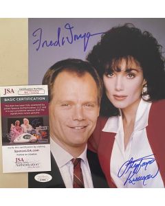 Fred Dryer & Stepfanie Kramer Hunter signed 8X10 photo w/ JSA COA 3