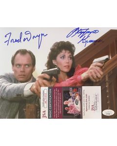 Fred Dryer & Stepfanie Kramer Hunter signed 8X10 photo w/ JSA COA 4