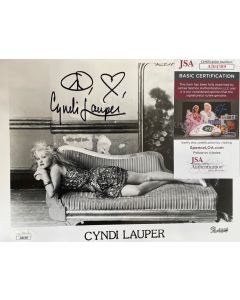 Cyndi Lauper GIRLS JUST WANT TO HAVE FUN Original Signed 8X10 Photo w/JSA COA