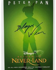Blayne Weaver DISNEY Return to Never Land 2022 Original signed 8X10 Photo