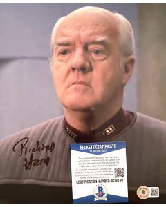 Richard Herd Star Trek 8X10 w/Beckett COA RIP