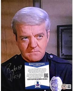 Richard Herd T.J. Hooker 8X10 w/Beckett COA RIP