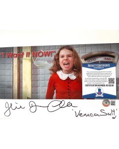 Julie Dawn Cole Willy Wonka 8X10 photo w/Beckett COA