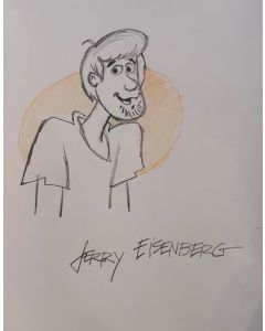 Jerry Eisenberg Original Hand Drawn & Signed 8X10 Shaggy (Scooby-Doo)