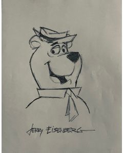Jerry Eisenberg Original Hand Drawn & Signed 8X10 Yogi Bear #2