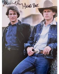 Michael Pare & Michael Beck Houston Knights Original Signed 8X10 Photo #2