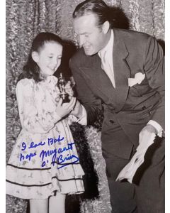 Margaret O'Brien Bob Hope Presenting Oscarette 1944 Original Signed 8X10 #30
