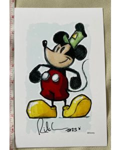 Rick Law DISNEY ORIGINAL MICKEY MOUSE DRAWING Original Signed 8X10 #9