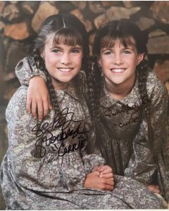 Lindsay and Sidney Greenbush Little House on the Prairie 8x10 Autograph