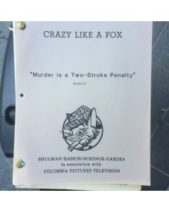 Crazy Like A Fox "Murder Is A Two Stroke Penalty" Original  Script