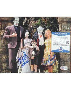Pat Priest & Butch Patrick The Munsters signed 8x10 w/ Beckett COA 3