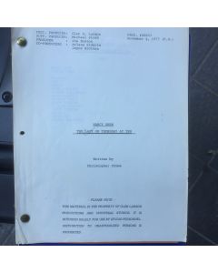 Nancy Drew "The Lady On Thursday At Ten Original Script