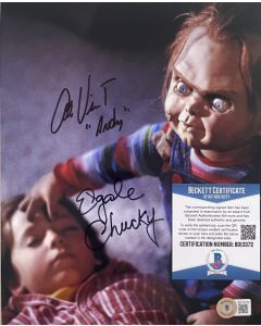 Ed Gale & Alex Vincent CHUCKY 8X10 w/Beckett COA #6